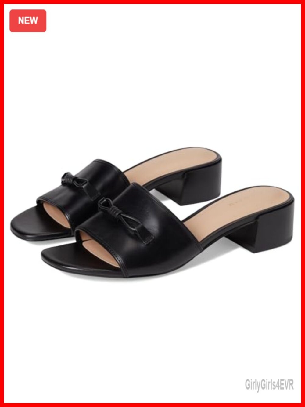 Cole Haan Cailyn Bow Leather Slingback Stiletto Heel Sandal